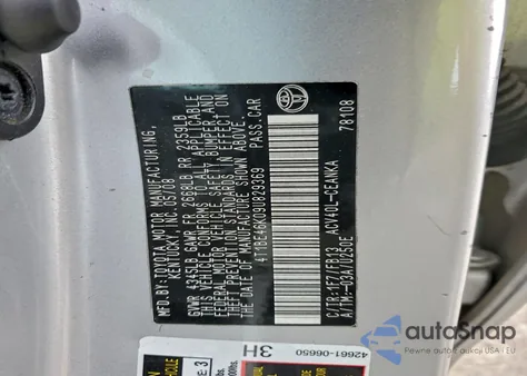 2009 Toyota Camry Base z USA, uszkodzony, nr VIN 4T1BE46K09U829369